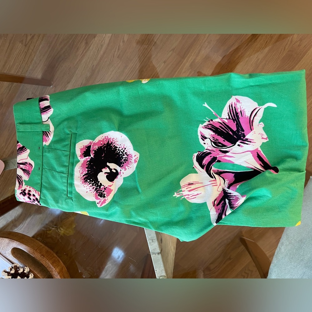 J. Crew Green and Yellow Floral Trousers - Picture 6 of 9